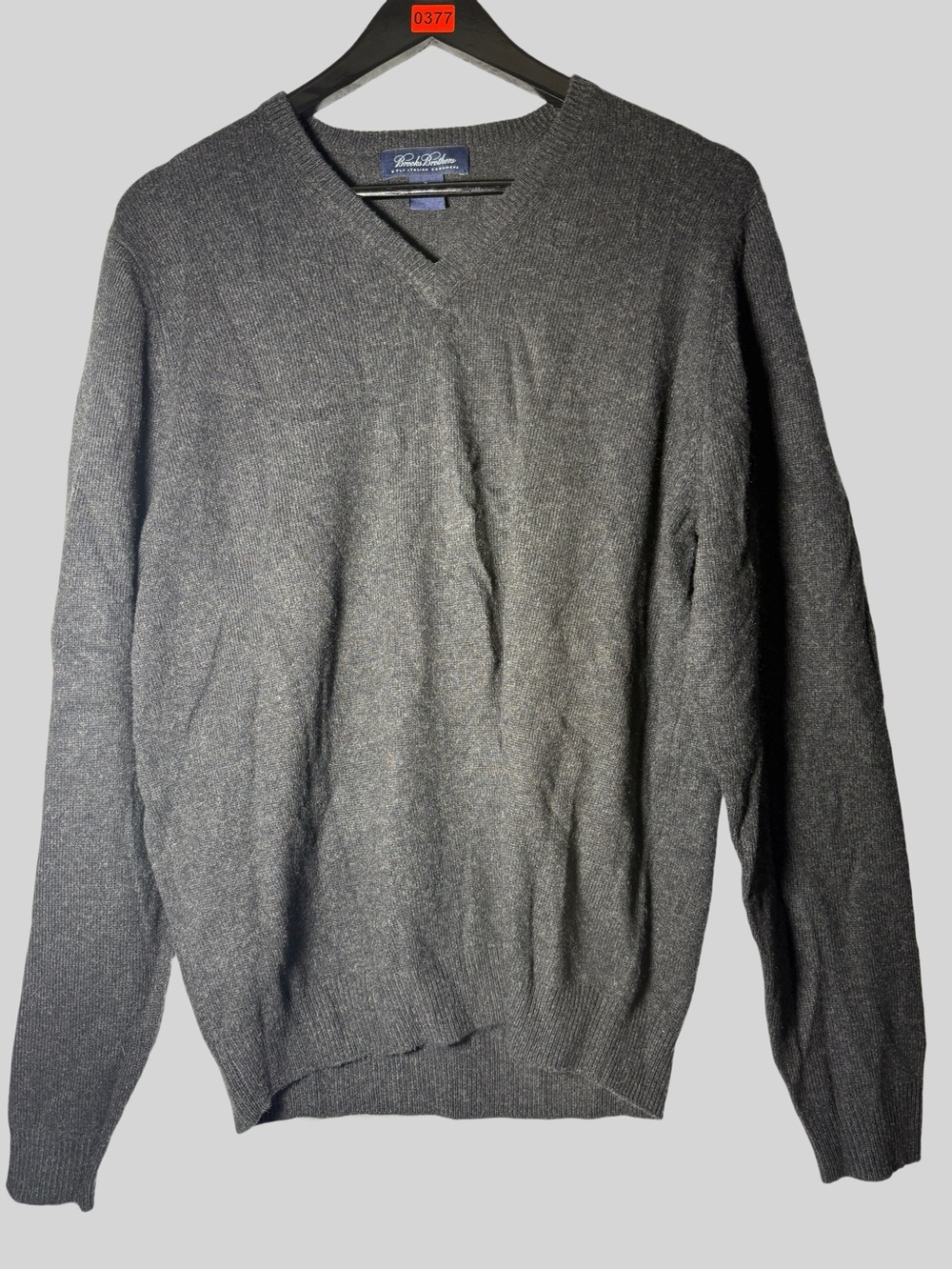 Brooks Brothers Cashmere Charcoal Gray V-Neck Men’s Sweater